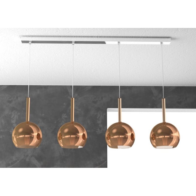 FUTURE BINARIO IN METALLO CROMATO CON 4 SFERE 15CM IN VETRO DISPONIBILE IN 5 FINITURE Top Light Illuminazione - Cristalensi Shop