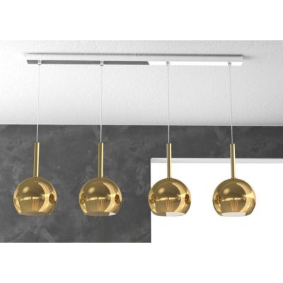 FUTURE BINARIO IN METALLO CROMATO CON 4 SFERE 15CM IN VETRO DISPONIBILE IN 5 FINITURE Top Light Illuminazione - Cristalensi Shop