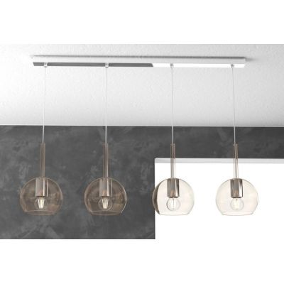 FUTURE BINARIO IN METALLO CROMATO CON 4 SFERE 15CM IN VETRO DISPONIBILE IN 5 FINITURE Top Light Illuminazione - Cristalensi Shop