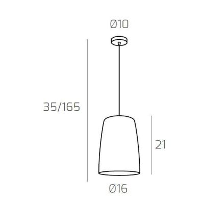 SHADED SOSPENSIONE SINGOLA IN METALLO CON DIFFUSORE A CONO IN VETRO AMBRA CROMO O RAME Top Light Illuminazione - Cristalensi Sho