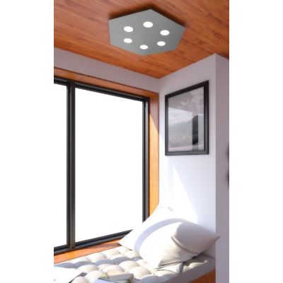 HEXAGON PLAFONIERA ESAGONALE 6 LUCI IN METALLO 8 FINITURE COLORE LAMPADINE GX53 Top Light Illuminazione - Cristalensi Shop Onlin