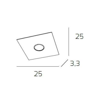 PLATE PICCOLA PLAFONIERA IN METALLO 4 COLORI 1 SOLA LUCE MODERNA LAMPADINE ATTACCO GX53 Top Light Illuminazione - Cristalensi Sh