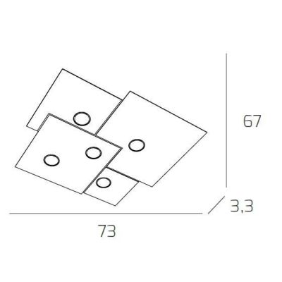 PLATE PLAFONIERA 5 LUCI IN METALLO 4 COLORI DESIGN MODERNO LAMPADINE ATTACCO GX53 Top Light Illuminazione - Cristalensi Shop Onl