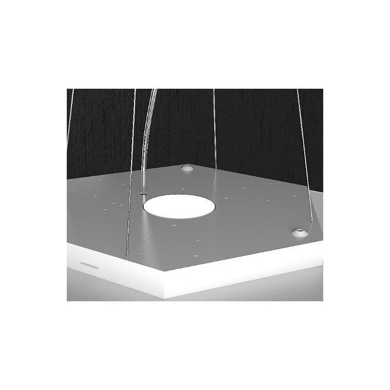 PLATE SOSPENSIONE RETTANGOLARE 3 LUCI IN METALLO 4 COLORI MODERNA LAMPADINE ATTACCO GX53 Top Light Illuminazione - Cristalensi S