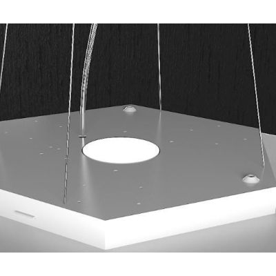 PLATE SOSPENSIONE RETTANGOLARE 3 LUCI IN METALLO 4 COLORI MODERNA LAMPADINE ATTACCO GX53 Top Light Illuminazione - Cristalensi S