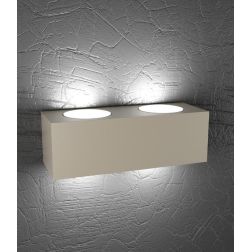 PLATE APPLIQUE BIEMISSIONE DI LUCE MODERNA IN METALLO 4 COLORI CON 4 LAMPADINE ATTACCO GX53 Top Light Illuminazione - Cristalens
