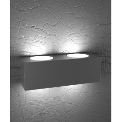 PLATE APPLIQUE BIEMISSIONE DI LUCE MODERNA IN METALLO 4 COLORI CON 4 LAMPADINE ATTACCO GX53 Top Light Illuminazione - Cristalens 2