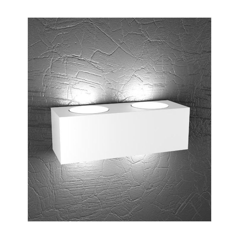 PLATE APPLIQUE BIEMISSIONE DI LUCE MODERNA IN METALLO 4 COLORI CON 4 LAMPADINE ATTACCO GX53 Top Light Illuminazione - Cristalens