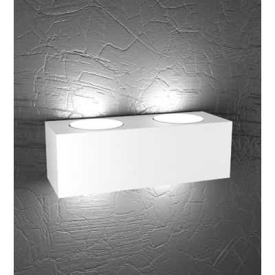 PLATE APPLIQUE BIEMISSIONE DI LUCE MODERNA IN METALLO 4 COLORI CON 4 LAMPADINE ATTACCO GX53 Top Light Illuminazione - Cristalens