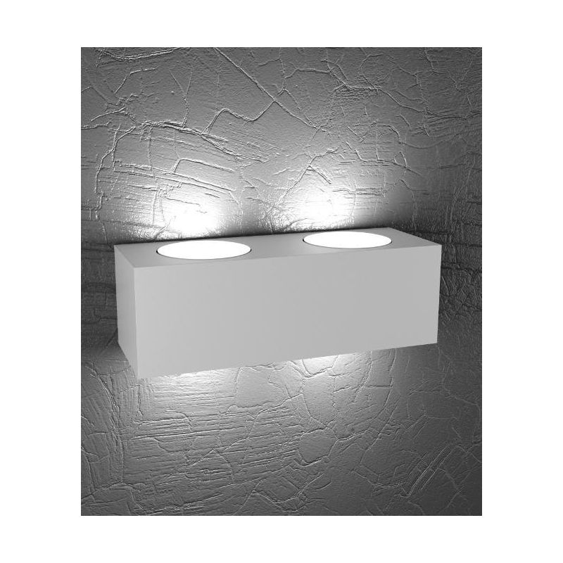 PLATE APPLIQUE BIEMISSIONE DI LUCE MODERNA IN METALLO 4 COLORI CON 4 LAMPADINE ATTACCO GX53 Top Light Illuminazione - Cristalens