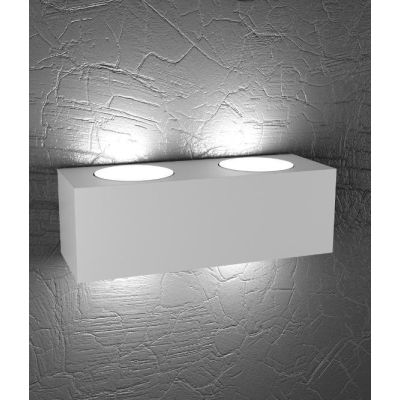 PLATE APPLIQUE BIEMISSIONE DI LUCE MODERNA IN METALLO 4 COLORI CON 4 LAMPADINE ATTACCO GX53 Top Light Illuminazione - Cristalens