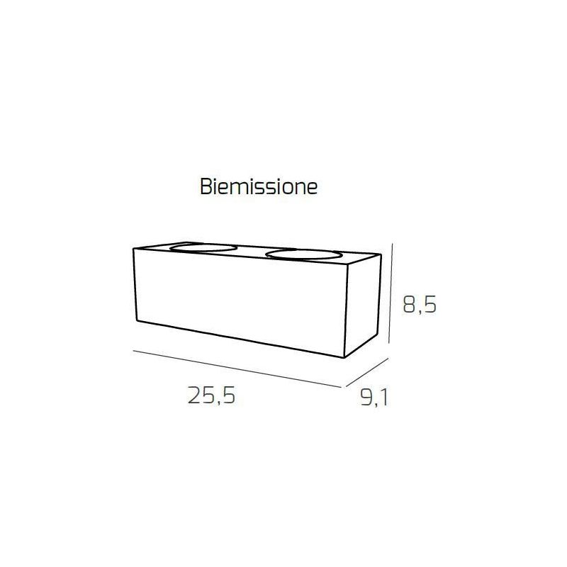 PLATE APPLIQUE BIEMISSIONE DI LUCE MODERNA IN METALLO 4 COLORI CON 4 LAMPADINE ATTACCO GX53 Top Light Illuminazione - Cristalens