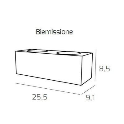 PLATE APPLIQUE BIEMISSIONE DI LUCE MODERNA IN METALLO 4 COLORI CON 4 LAMPADINE ATTACCO GX53 Top Light Illuminazione - Cristalens
