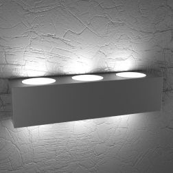 PLATE APPLIQUE BIEMISSIONE DI LUCE MODERNA IN METALLO 4 COLORI CON 6 LAMPADINE ATTACCO GX53 Top Light Illuminazione - Cristalens