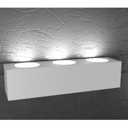 PLATE APPLIQUE BIEMISSIONE DI LUCE MODERNA IN METALLO 4 COLORI CON 6 LAMPADINE ATTACCO GX53 Top Light Illuminazione - Cristalens 2