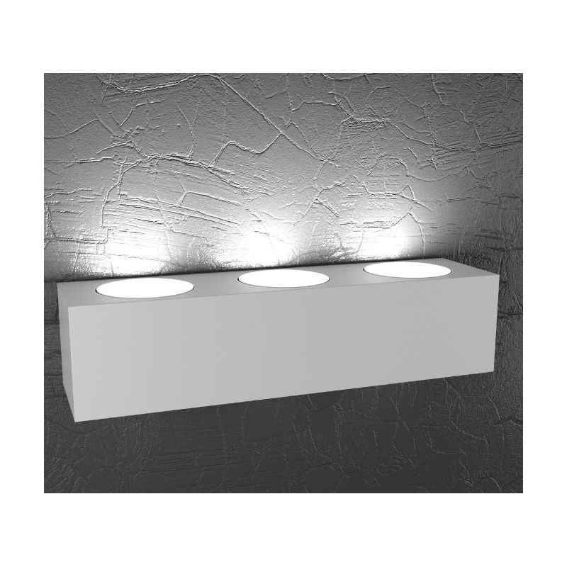 PLATE APPLIQUE BIEMISSIONE DI LUCE MODERNA IN METALLO 4 COLORI CON 6 LAMPADINE ATTACCO GX53 Top Light Illuminazione - Cristalens