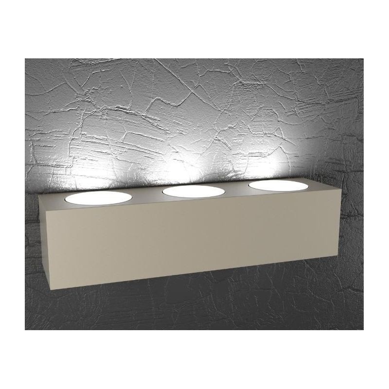 PLATE APPLIQUE BIEMISSIONE DI LUCE MODERNA IN METALLO 4 COLORI CON 6 LAMPADINE ATTACCO GX53 Top Light Illuminazione - Cristalens