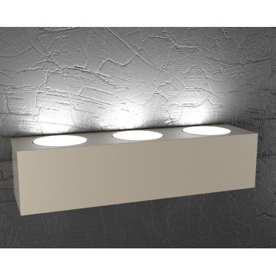 PLATE APPLIQUE BIEMISSIONE DI LUCE MODERNA IN METALLO 4 COLORI CON 6 LAMPADINE ATTACCO GX53 Top Light Illuminazione - Cristalens