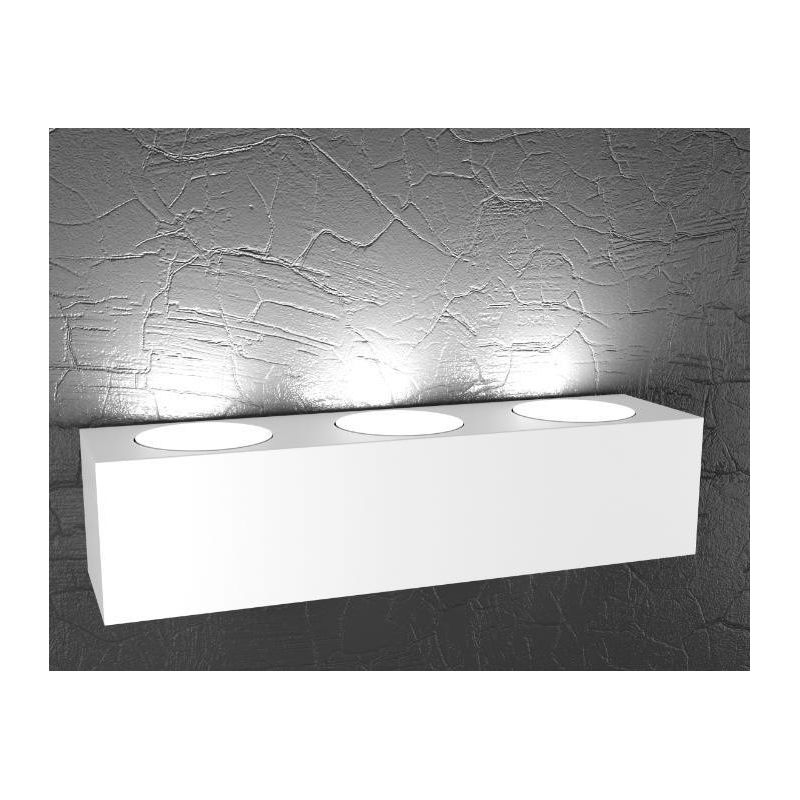 PLATE APPLIQUE BIEMISSIONE DI LUCE MODERNA IN METALLO 4 COLORI CON 6 LAMPADINE ATTACCO GX53 Top Light Illuminazione - Cristalens