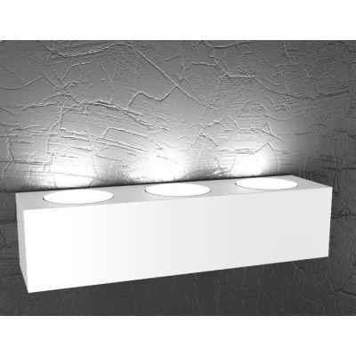 PLATE APPLIQUE BIEMISSIONE DI LUCE MODERNA IN METALLO 4 COLORI CON 6 LAMPADINE ATTACCO GX53 Top Light Illuminazione - Cristalens