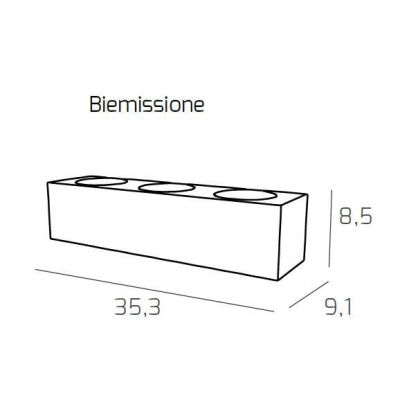 PLATE APPLIQUE BIEMISSIONE DI LUCE MODERNA IN METALLO 4 COLORI CON 6 LAMPADINE ATTACCO GX53 Top Light Illuminazione - Cristalens