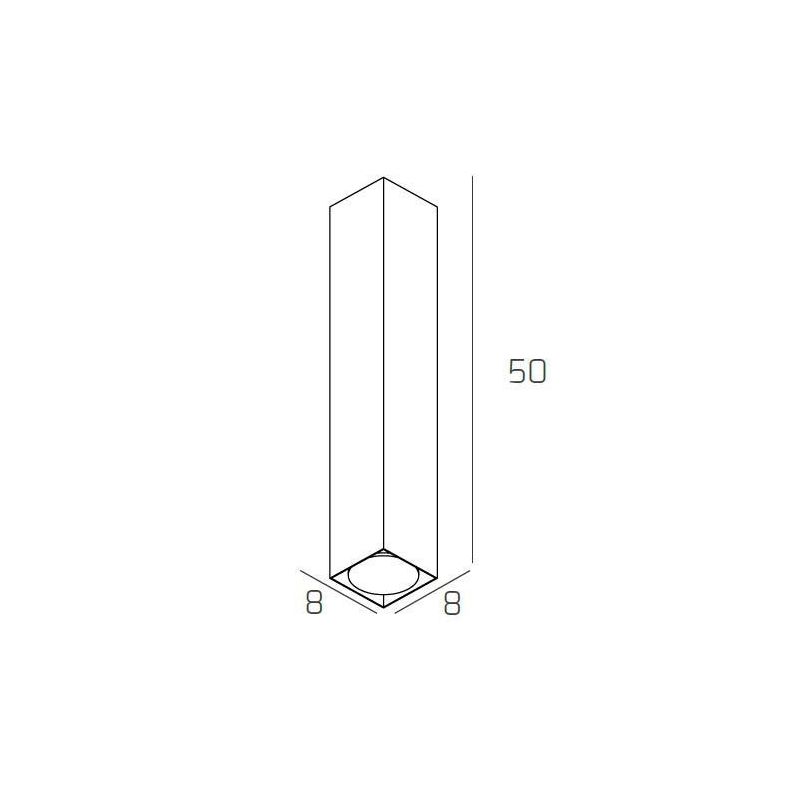 PLATE LAMPADA DA SOFFITTO ALTEZZA CM 50 IN METALLO 4 COLORI CON LAMPADINA ATTACCO GX53 Top Light Illuminazione - Cristalensi Sho