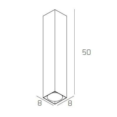 PLATE LAMPADA DA SOFFITTO ALTEZZA CM 50 IN METALLO 4 COLORI CON LAMPADINA ATTACCO GX53 Top Light Illuminazione - Cristalensi Sho