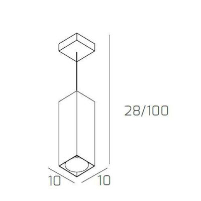 PLATE SOSPENSIONE SINGOLA MODERNA H25 IN METALLO 4 COLORI CON LAMPADINA ATTACCO GX53 Top Light Illuminazione - Cristalensi Shop 