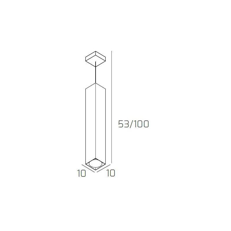 PLATE SOSPENSIONE SINGOLA MODERNA H50 IN METALLO 4 COLORI CON LAMPADINA ATTACCO GX53 Top Light Illuminazione - Cristalensi Shop 