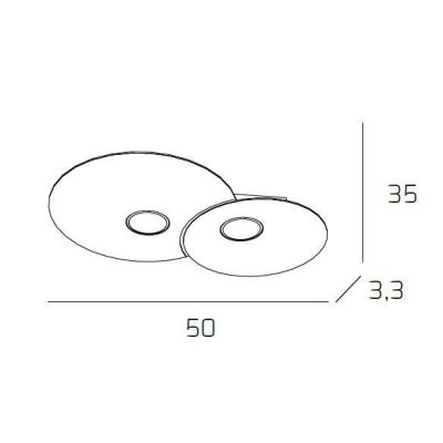 CLOUD PLAFONIERA 2 LUCI IN METALLO 3 COLORI DESIGN MODERNO LAMPADINE ATTACCO GX53 Top Light Illuminazione - Cristalensi Shop Onl
