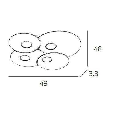 CLOUD PLAFONIERA 4 LUCI IN METALLO 2 COLORI DESIGN MODERNO LAMPADINE ATTACCO GX53 Top Light Illuminazione - Cristalensi Shop Onl