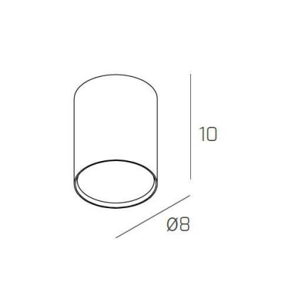 CLOUD FARETTO CILINDRICO DA SOFFITTO IN METALLO 3 COLORI CON LAMPADINA ATTACCO GX53 Top Light Illuminazione - Cristalensi Shop O