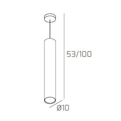 CLOUD SOSPENSIONE CILINDRICA MODERNA IN METALLO 3 COLORI CON LAMPADINA ATTACCO GX53 Top Light Illuminazione - Cristalensi Shop O