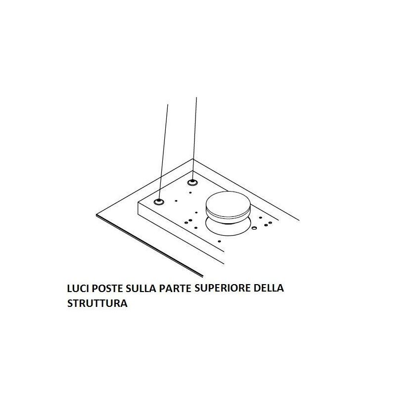 PATH SOSPENSIONE DOPPIA ILLUMINAZIONE 8 COLORI CON 7 LUCI IN VETRO CON LAMPADINE GX53 SOSTITUIBILI Top Light Illuminazione - Cri