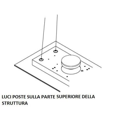 PATH SOSPENSIONE DOPPIA ILLUMINAZIONE 8 COLORI CON 7 LUCI IN VETRO CON LAMPADINE GX53 SOSTITUIBILI Top Light Illuminazione - Cri