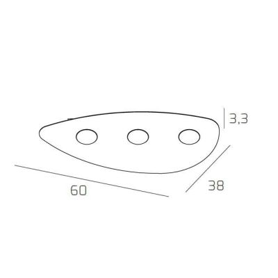 SHAPE PLAFONIERA MODERNA BIANCA GRIGIA O SABBIA CON 3 LUCI IN METALLO CON LAMPADINE GX53 Top Light Illuminazione - Cristalensi S