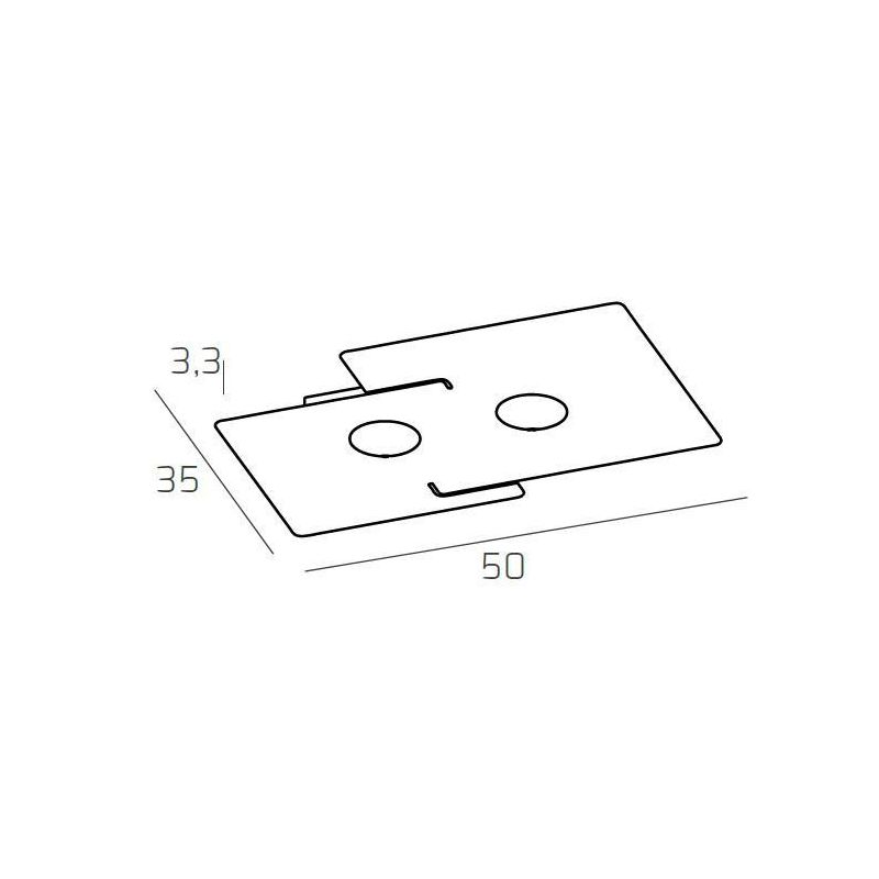 ECHO PLAFONIERA 2 LUCI IN METALLO BIANCO CON ATTACCO GX53 MODERNA ED ECONOMICA Top Light Illuminazione - Cristalensi Shop Online