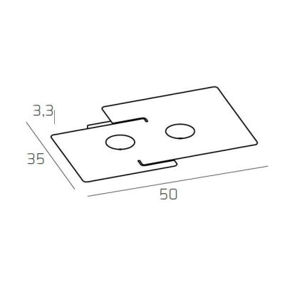 ECHO PLAFONIERA 2 LUCI IN METALLO BIANCO CON ATTACCO GX53 MODERNA ED ECONOMICA Top Light Illuminazione - Cristalensi Shop Online