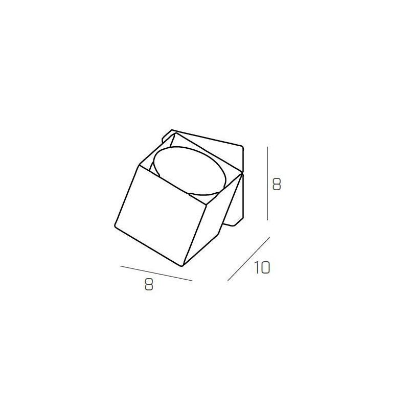 ROTATION PICCOLA APPLIQUE CON DIFFUSORE ORIENTABILE IN METALLO 4 COLORI LAMPADINA GX53 Top Light Illuminazione - Cristalensi Sho