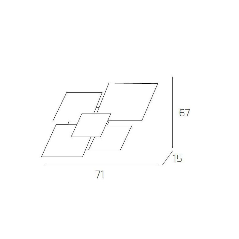 UPGRADE PLAFONIERA MEDIA IN VETRO BIANCO CON PIASTRA CENTRALE IN METALLO IN 8 COLORI Top Light Illuminazione - Cristalensi Shop 