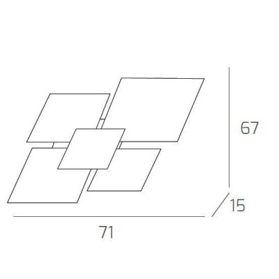 UPGRADE PLAFONIERA MEDIA IN VETRO BIANCO CON PIASTRA CENTRALE IN METALLO IN 8 COLORI Top Light Illuminazione - Cristalensi Shop 