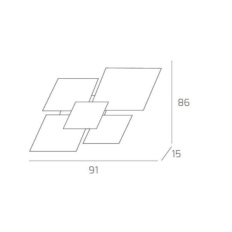 UPGRADE PLAFONIERA GRANDE IN VETRO BIANCO CON PIASTRA CENTRALE IN METALLO IN 8 COLORI Top Light Illuminazione - Cristalensi Shop
