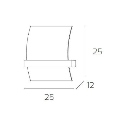 WOOD APPLIQUE IN METALLO E LEGNO CM 25X25 IN 3 FINITURE DELLA TOP LIGHT MODERNA Top Light Illuminazione - Cristalensi Shop Onlin