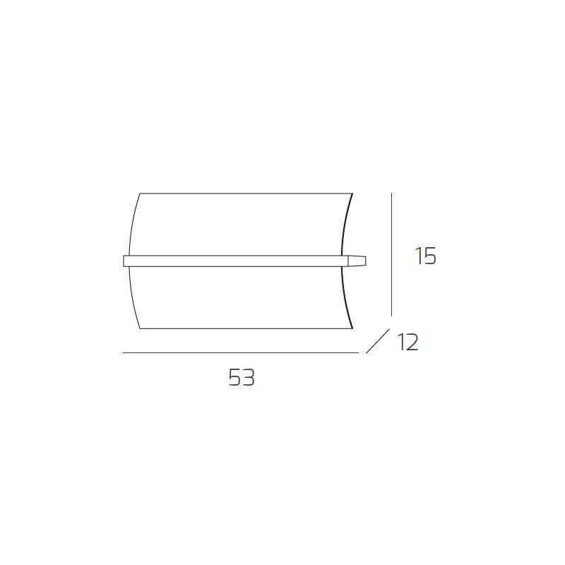 WOOD APPLIQUE GRANDE LARGHEZZA CM 53 IN METALLO E LEGNO 3 FINITURE CON DIFFUSORE IN VETRO DELLA TOP LIGHT Top Light Illuminazion