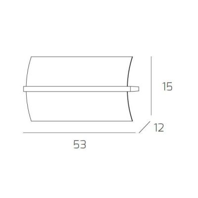 WOOD APPLIQUE GRANDE LARGHEZZA CM 53 IN METALLO E LEGNO 3 FINITURE CON DIFFUSORE IN VETRO DELLA TOP LIGHT Top Light Illuminazion