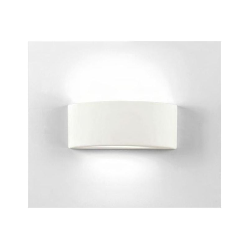 615 ISYLUCE APPLIQUE ARCO GESSO VERNICIABILE LUCE SOPRA SOTTO LARGHEZZA 25 CM MODERNO ISYLUCE - Cristalensi Shop Online