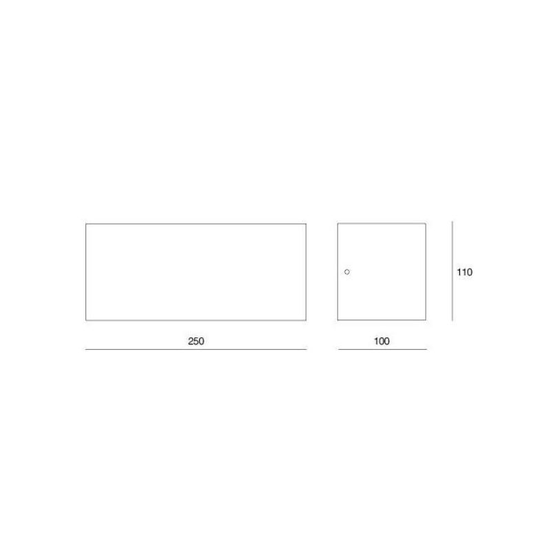 METRO APPLIQUE DA ESTERNO IP54 LED 24W LUCE 3000K O 4000K BIANCO CORTEN O ANTRACITE ISYLUCE ISYLUCE - Cristalensi Shop Online