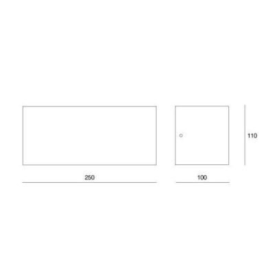 METRO APPLIQUE DA ESTERNO IP54 LED 24W LUCE 3000K O 4000K BIANCO CORTEN O ANTRACITE ISYLUCE ISYLUCE - Cristalensi Shop Online