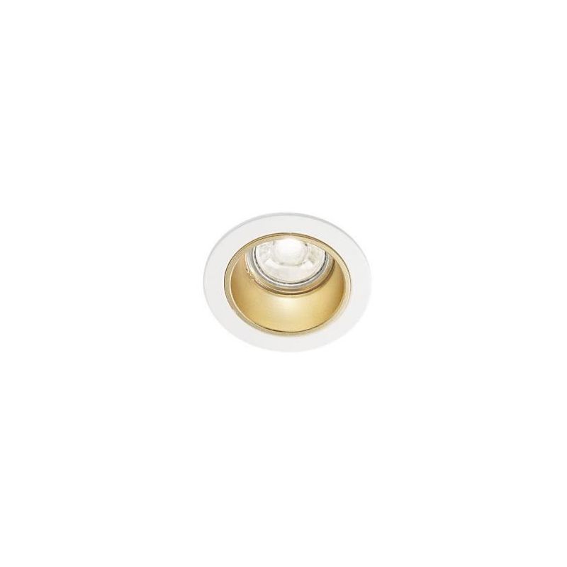 715 SIMPLIE FARETTO DA INCASSO ROTONDO IN ALLUMINIO BIANCO O NERO CON INTERNO ORO ATTACCO GU10 ISYLUCE - Cristalensi Shop Online