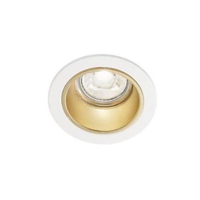 715 SIMPLIE FARETTO DA INCASSO ROTONDO IN ALLUMINIO BIANCO O NERO CON INTERNO ORO ATTACCO GU10 ISYLUCE - Cristalensi Shop Online